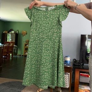green floral dress size small
